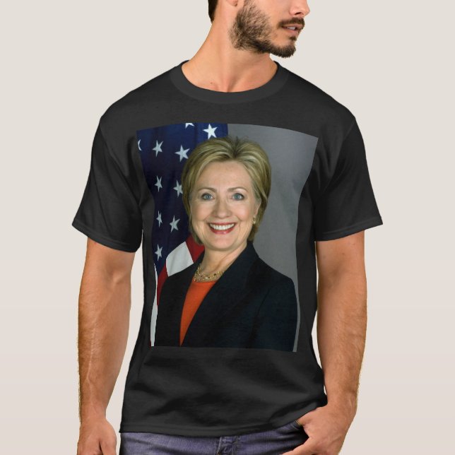 Hillary Clinton Men's Basic Dark T-Shirt (Front)
