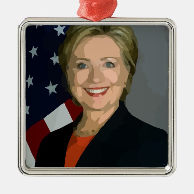 hillary clinton metal ornament (Front)