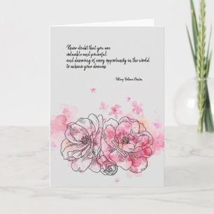 Hillary Clinton Never Doubt Quote Blank Card 