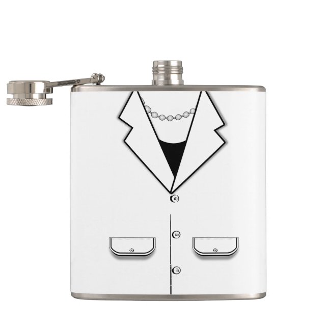 Hillary Clinton Pantsuit Plain Hip Flask (Opened)