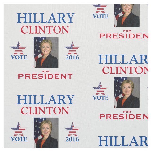 Hillary Clinton President 2016 Fabric (Swatch)