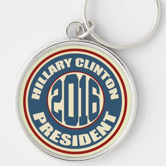 Hillary Clinton President 2016 Keychain (Front)