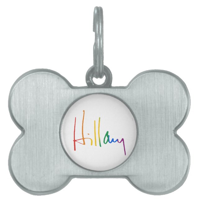HILLARY CLINTON PRIDE -.png Pet ID Tag (Front)