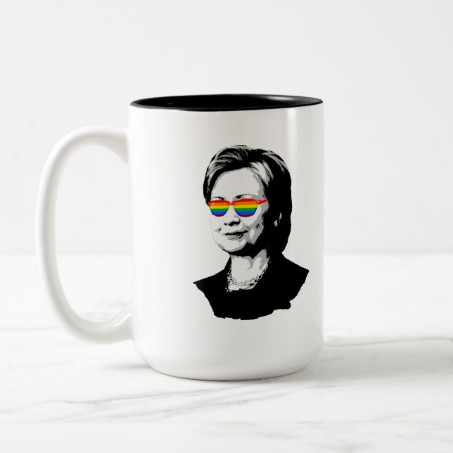 Hillary Clinton Pride Two-Tone Coffee Mug (Left)