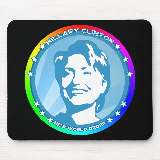 hillary clinton. rainbow. mouse pad (Front)