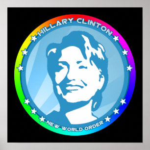 hillary clinton. rainbow. poster