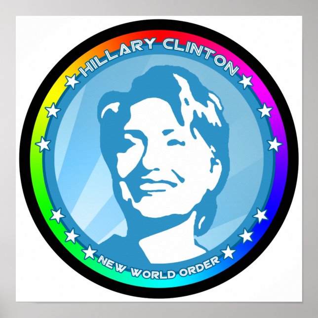 hillary clinton. rainbow. poster (Front)
