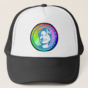 hillary clinton rainbow trucker hat