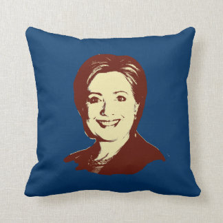 HILLARY CLINTON RED HEAD THROW PILLOW
