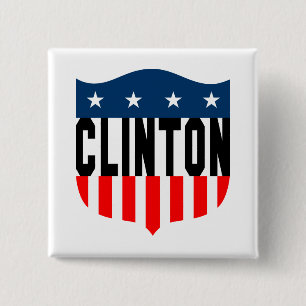 hillary clinton stars and stripes 2 inch square button