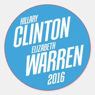 Hillary Clinton - Stickers Elizabeth Warren 2016