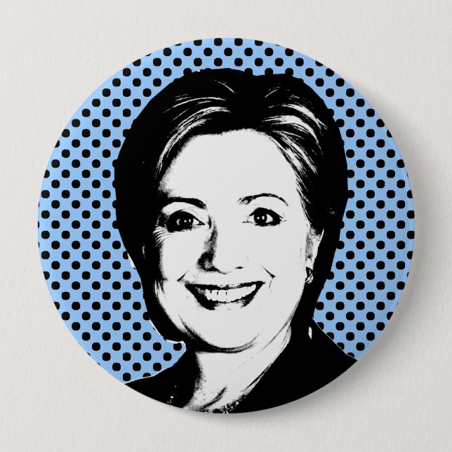 Hillary Clinton Talk Bubble 4 Inch Round Button (Front)