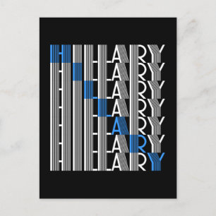 hillary clinton textual postcard