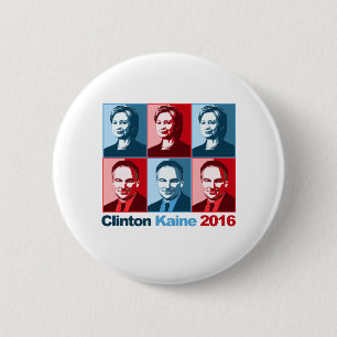 Hillary Clinton Tim Kaine 2016 2 Inch Round Button