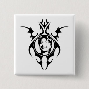 Hillary Clinton tribal design 2 Inch Square Button