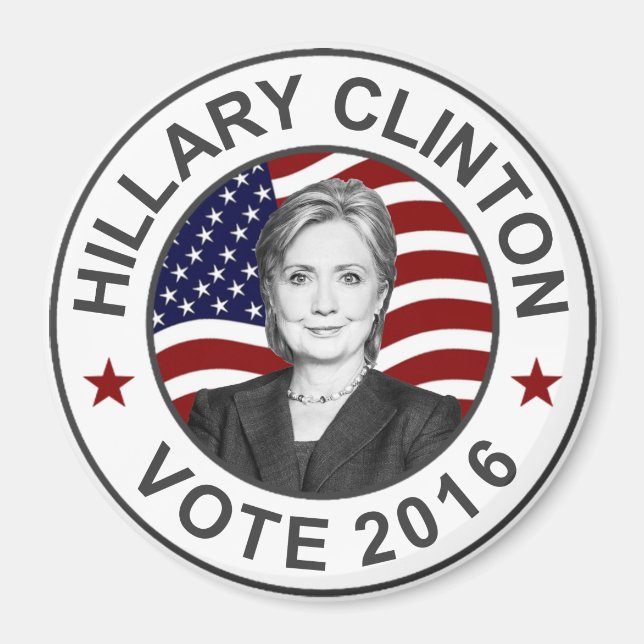 Hillary Clinton US Flag Magnet (Front)