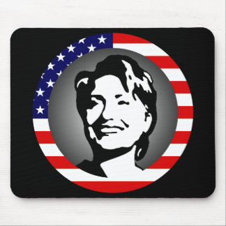 hillary clinton. us flag. mouse pad