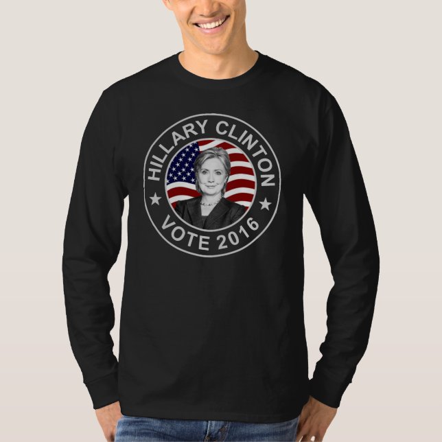 Hillary Clinton US Flag T-Shirt (Front)
