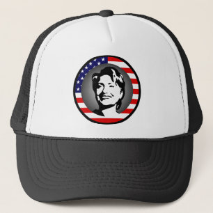 hillary clinton : us flag : trucker hat