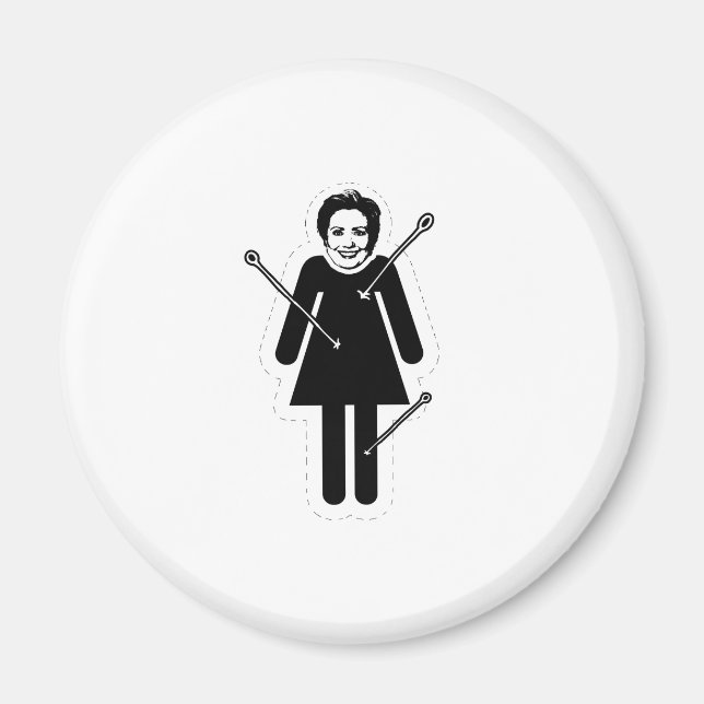 Hillary Clinton VooDoo Doll Only Magnet (Front)