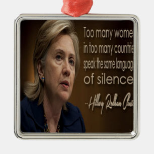 Hillary Clinton Women R Anonymous Gifts & Tees Metal Ornament