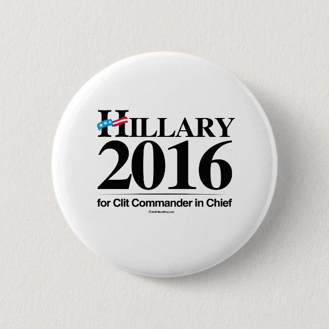 Hillary for C lit Commander 2 Inch Round Button (Front)