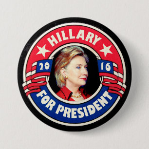 Hillary for President 2016 3 Inch Round Button