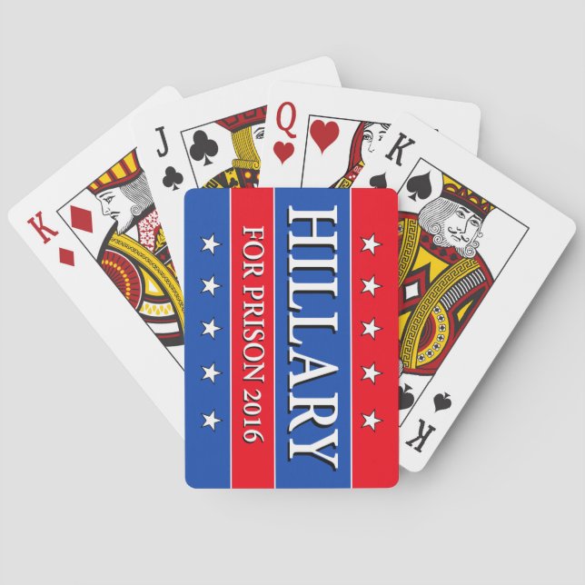 "HILLARY FOR PRISON 2016" PLAYING CARDS (Back)