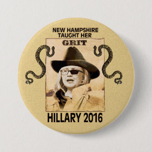 Hillary has Grit 3 Inch Round Button