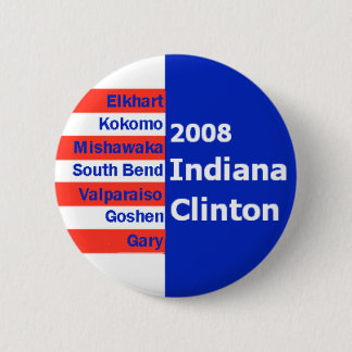 Hillary INDIANA Cities Button