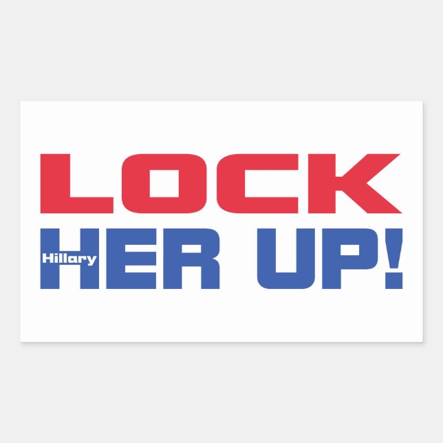 HILLARY LOCK HER UP STICKER (Front)