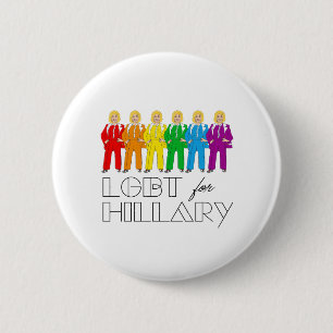 Hillary Pantsuit Pride - LGBT for Hillary - 2 Inch Round Button