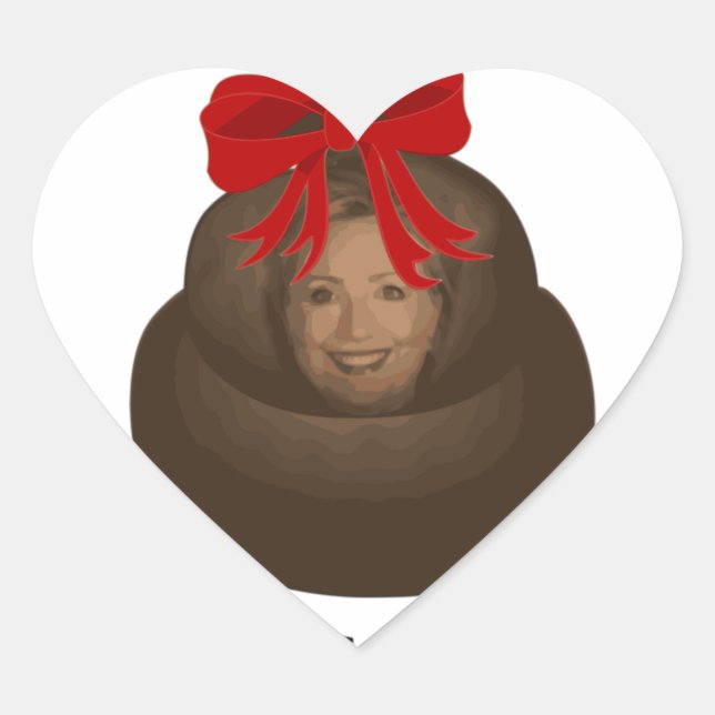 Hillary Poop Heart Sticker (Front)