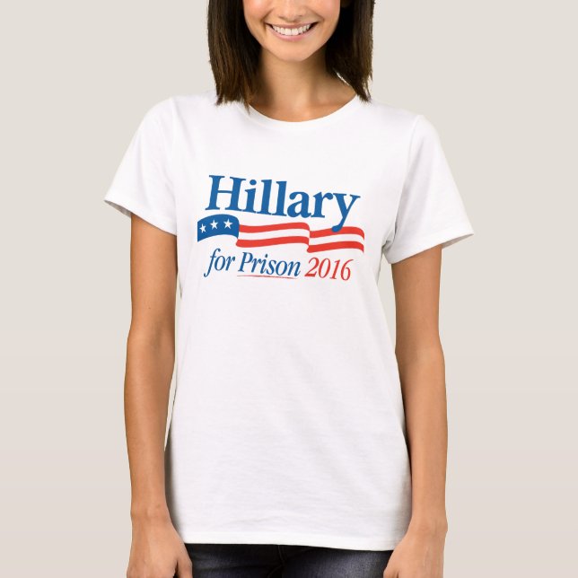 Hillary pour le T-shirt 2016 de prison (Devant)