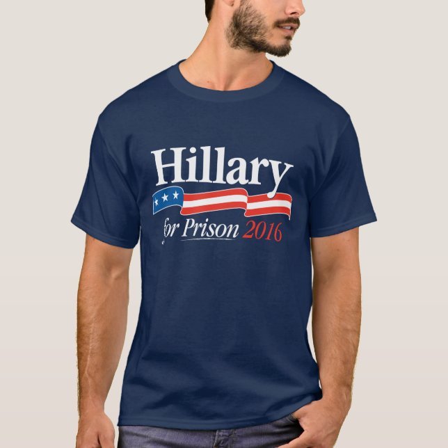 Hillary pour le T-shirt 2016 de prison (Devant)