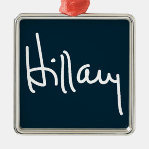 Hillary Signature Metal Ornament