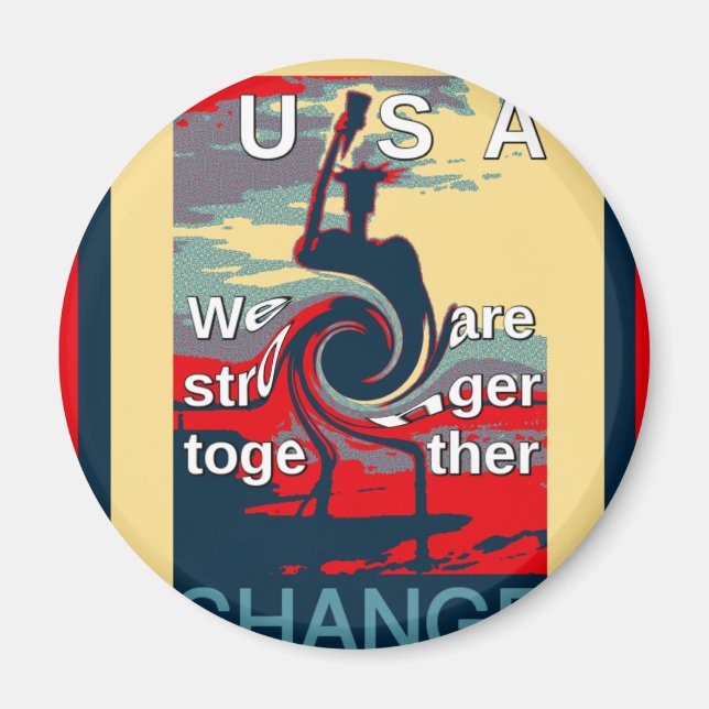 Hillary USA we are stronger together Magnet (Front)