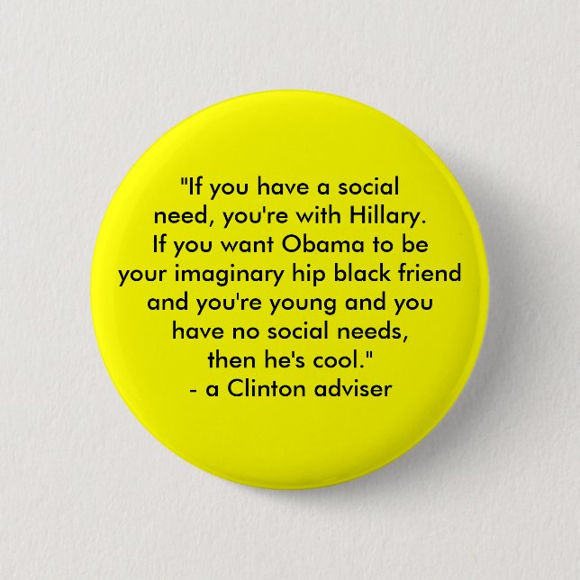 Hillary vs. Obama 2 Inch Round Button (Front)