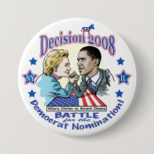 Hillary vs. Obama Button