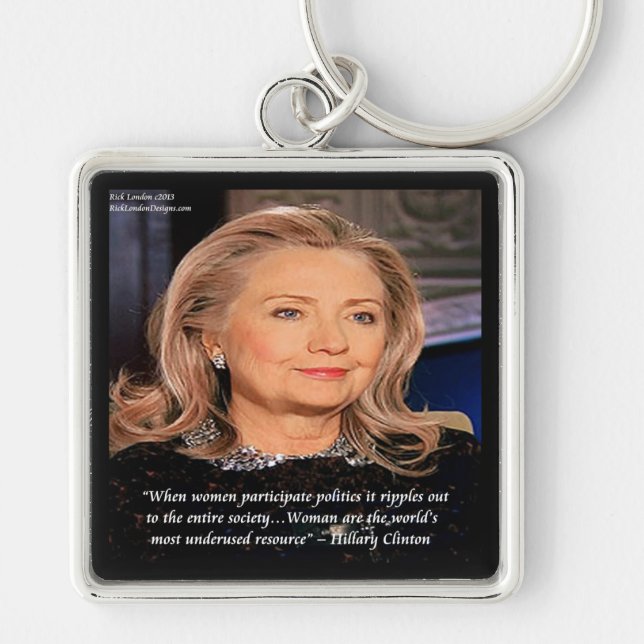 Hillary Women Resource Quote Keychain (Front)