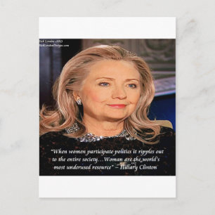 Hillary Women Resource Quote Postcard
