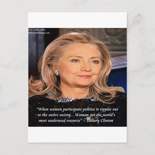 Hillary Women Resource Quote Postcard (Front)