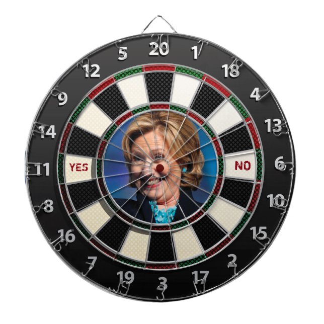 Hillary YES or NO Dartboard (Front)