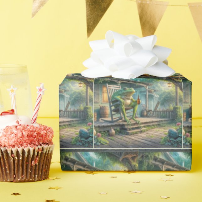 Hillbilly Frog Wrapping Paper (Birthday Party)