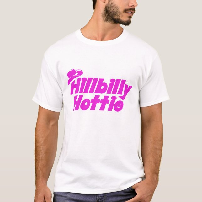 Hillbilly Hottie Pink T-Shirt (Front)