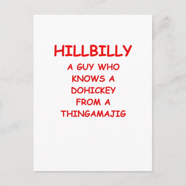 hillbilly postcard (Front)