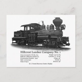 Hillcrest Shay No. 1 Postcard