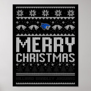 Hilliard Bradley Jaguars Logo Merry Christmas Ugly Poster