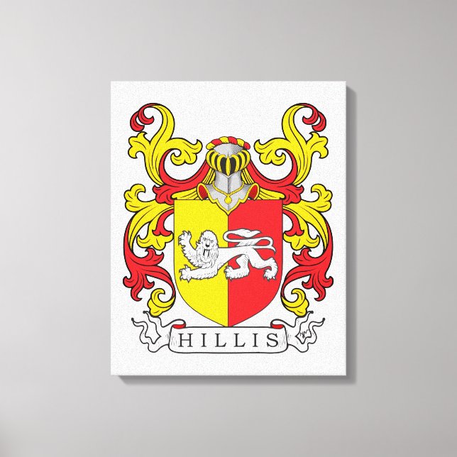 Hillis Family Crest Canvas Print (Front)
