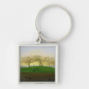Hills and Ploughed Fields near Dresden Keychain